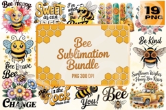 Bee Sublimation Bundle PNG Product Image 1