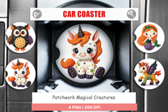 Car Coaster Patchwork Magical Creatures Product Image 1