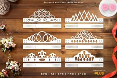 Princess Crown Papercut for Birthday Party, Set of 6 Designs Product Image 1