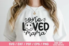 One loved mama svg, mothers day, mothers day svg, svg files Product Image 1