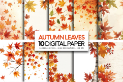 Autumn Leaves Digital Paper Product Image 1