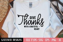 Give Thanks With A Grateful Heart svg design Product Image 1