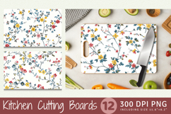 Micro floral Cutting Boards sublimation Design Product Image 1