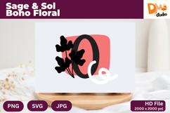 Sage &amp; Sol Boho Floral Monogram Product Image 1