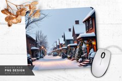 Sparkling Winter Landscape with Ice Crystals Mouse Pad PNG Product Image 1
