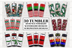 Christmas Tumbler 20oz Skinny Straight Sublimation files Product Image 1
