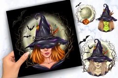 Halloween clipart, witch clipart, Product Image 1