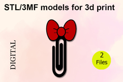 Paper Clips, Bow STL/3MF files for 3D Printing Product Image 1