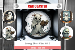 Car Coaster Grumpy Ghost Product Image 1