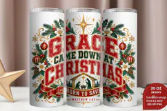 Christmas Memorial 20oz Tumbler Wrap, Empty Chair Christmas Product Image 2