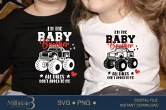 I’m The Baby Brother Svg, Cute Truck Design For Baby Brother Product Image 1
