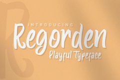 Regorden - Playful Typeface Product Image 1