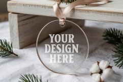 Acrylic Christmas Ornament Mockup , christmas ornament mocku Product Image 1