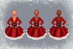Christmas clipart, Black Santa girl clipart, Christmas PNG Product Image 3