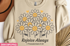 Rejoice always PNG, Christian Bible Verses Sublimation PNG Product Image 2