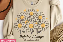 Rejoice always PNG, Christian Bible Verses Sublimation PNG Product Image 2