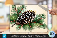 Pine Cone Evergreen Christmas Cutting Board PNG Product Image 1