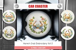 Car Coaster Hermit Crab Embroidery Product Image 1