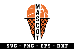 Mascot Svg |Basketball SVG Cut files | Cricut Product Image 1