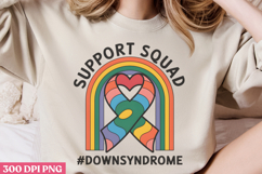 Support Squad #DownSyndrome PNG, Syndrome Sublimation PNG Product Image 2