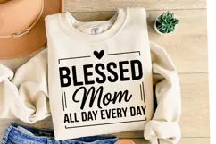 Blessed Mom Svg | Svg Files for Cricut | Shirt Svg Product Image 1