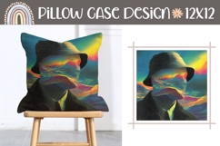 Cosmic Pillow Template, Glitch Pillow, Glitch PNG Product Image 1