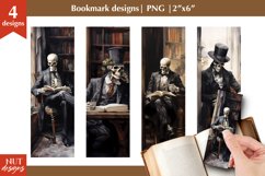 Halloween bookmark Skeleton, Gothic Halloween sublimation Product Image 1