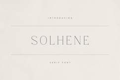 Solhene A Sophisticated Serif Font Product Image 1