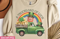 A Truckload of Luck PNG, St Patricks Day Gnome Sublimation P Product Image 2
