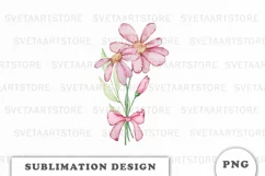 Watercolor flowers bouquet PNG Product Image 1