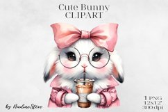 Cute Baby Bunny Clipart PNG. Product Image 1