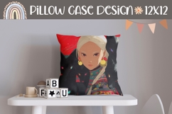 Animals Pillow Design, Black Fox Pillow Sublimation Product Image 1
