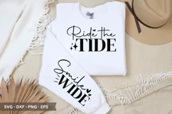 Ride The Tide SVG - Motivational Sleeve T shirt Design Product Image 1