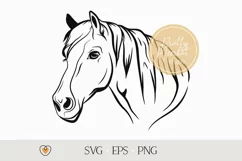 Horse svg #3, Horse head svg, png files Product Image 1