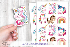 Cute unicorn stickers- 6 Variations Product Image 1