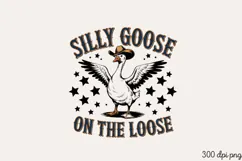 SILLY GOOSE ON THE LOOSE PNG, Vintage Silly Goose Sublimatio Product Image 1