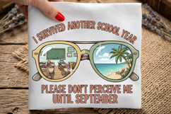 Survived Another School Year PNG, Teacher Summer Sublimation Product Image 1