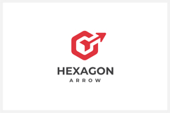 Hexagon Arrow Logo Design Vector Product Image 1