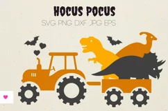 Halloween Dinosaur SVG - Monster Truck SVG, Hocus Pocus SVG Product Image 1