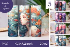 3D Tumbler Sublimation Bundle, 20 oz Mermaid Tumbler Wrap Product Image 1