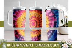Tie Dye Tumbler Sublimation, Swirl 40 Oz Tumbler Design Product Image 1