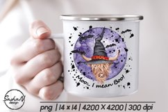 Halloween sublimation, Highland cow sublimation Product Image 1