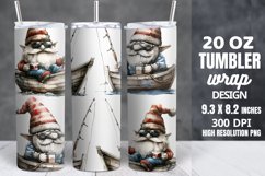 Fishing Gnomes Tumbler Sublimation Wrap Product Image 1