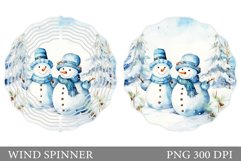 Snowman Wind Spinner. Snowman Watercolor Wind Spinner Product Image 1