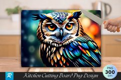 3D Owl Bird Cutting Board Sublimation Design Product Image 1