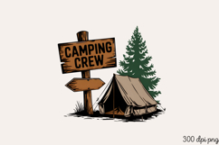 CAMPING CREW PNG, Retro Camping Sublimation PNG Product Image 2