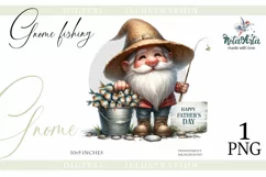 Gnome Fishing Father's Day PNG Clipart Product Image 1