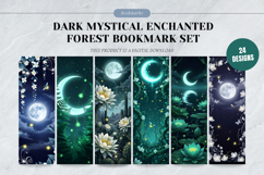 Dark Mystical Nature &amp; Gothic Enchanted Forest Bookmark Set Product Image 1