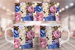 Vintage Flowers Mug Sublimation | Coffee Cup Wrap Bundle Product Image 2
