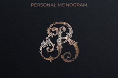 B Monogram Logo, Elegant Initial Monogram Product Image 1